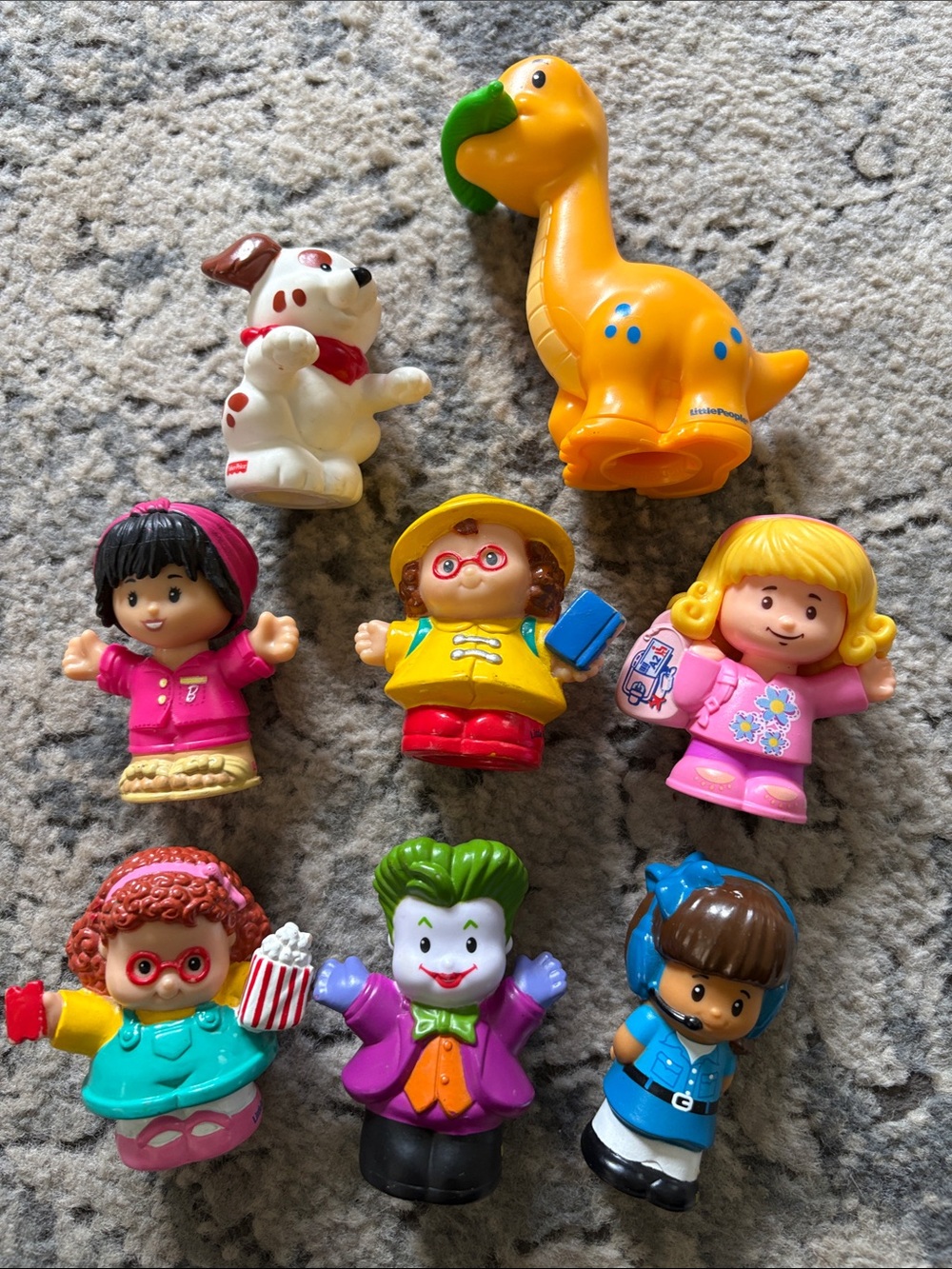 Fisher-Price Colorful Kids Figures Playset with Dino & Characters joker DC set 8